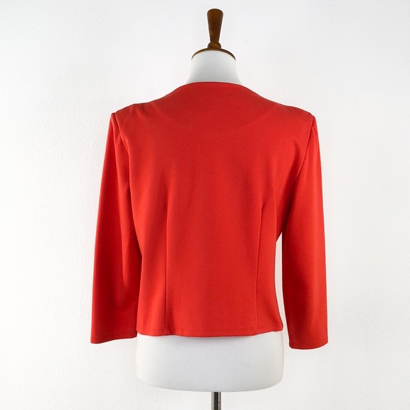 Philosophy Red Zipper Front Jacket Blazer - Picture 4 of 7